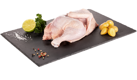 Hähnchen halbiert
