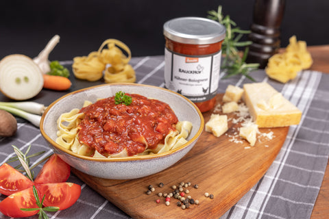 Hühner-Bolognese in Demeter-Qualität