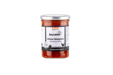 Hühner-Bolognese in Demeter-Qualität