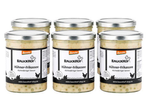 Hühnerfrikassee in Demeter-Qualität (6 Gläser)
